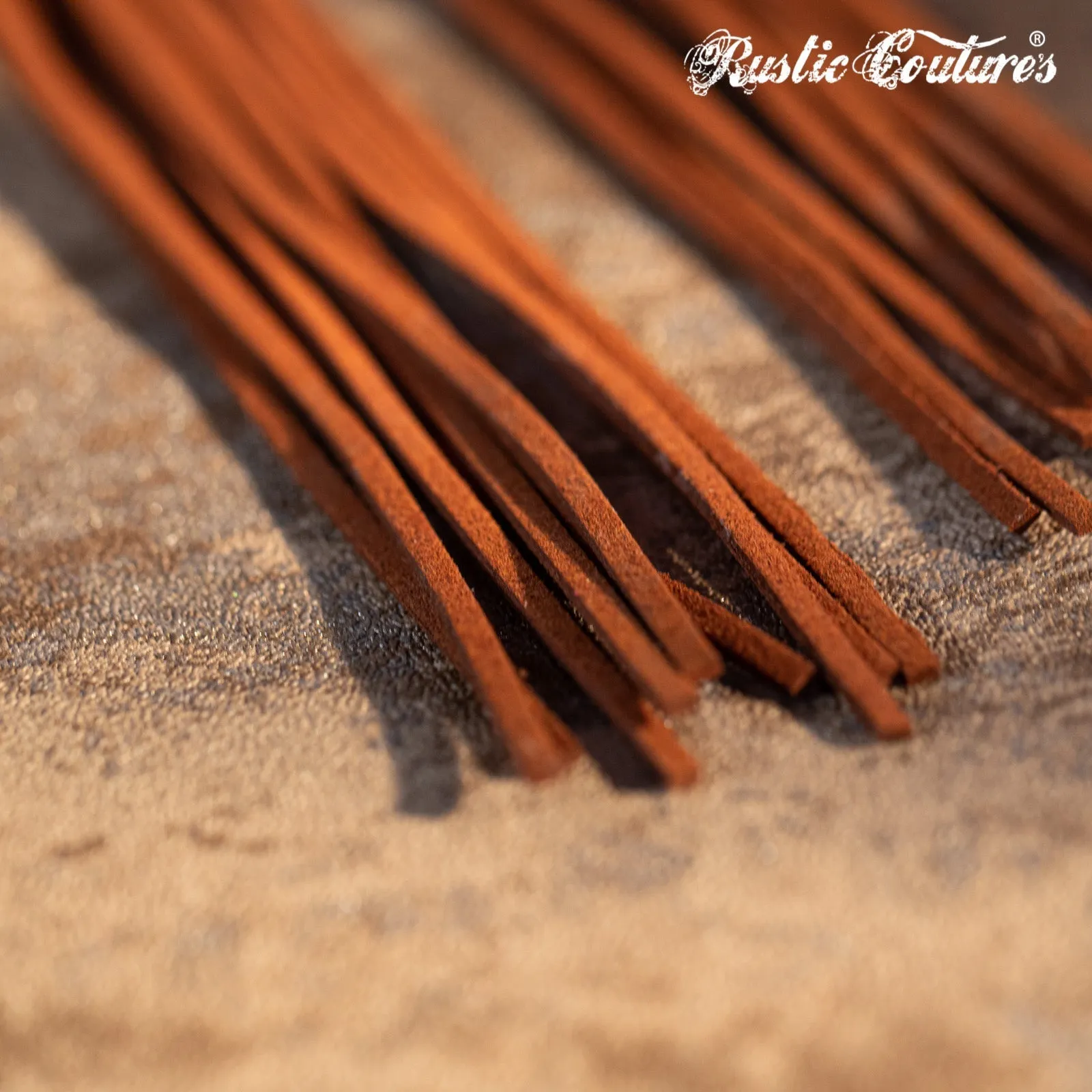 Rustic Couture's Long Suede Tassels Triangle Dangle Hook Statement Earrings