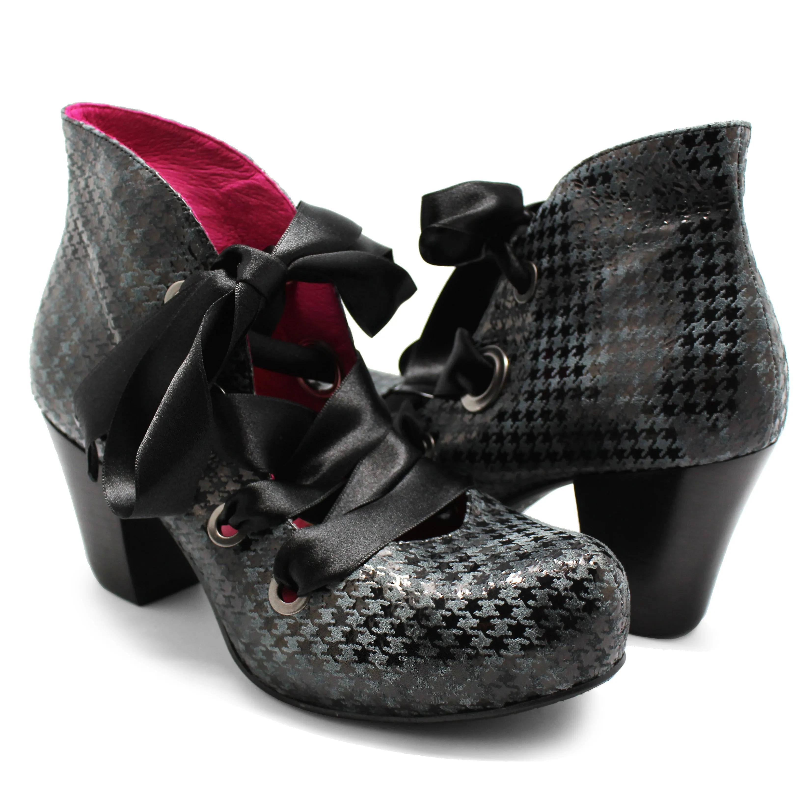 Staple - Black Houndstooth heel shoe