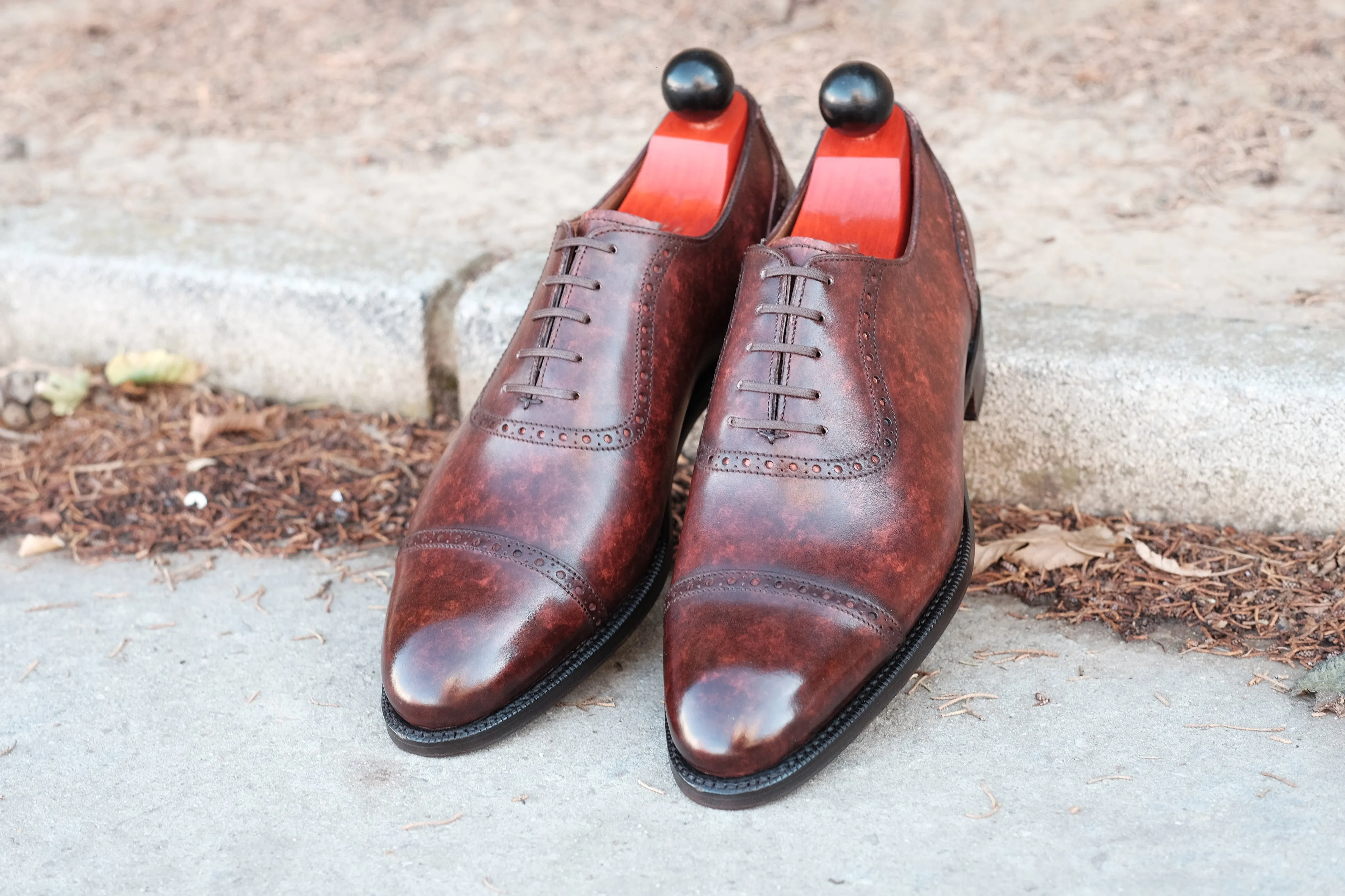 Sunnyside - MTO - Walnut Marble Patina - TMG Last - Single Leather Sole