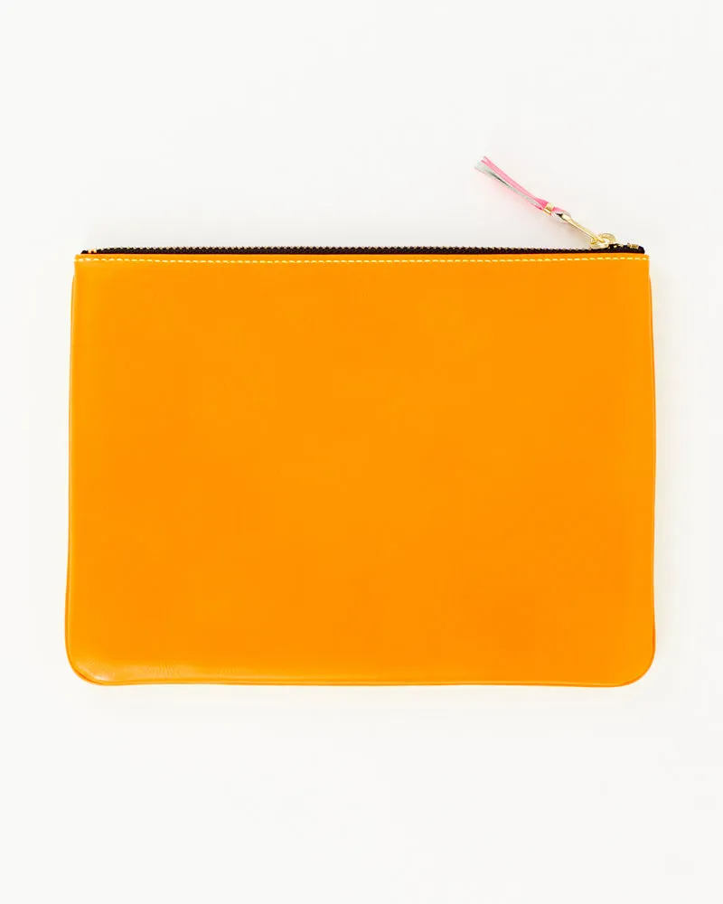 Super Fluo Large Zip Pouch - Yellow/Orange