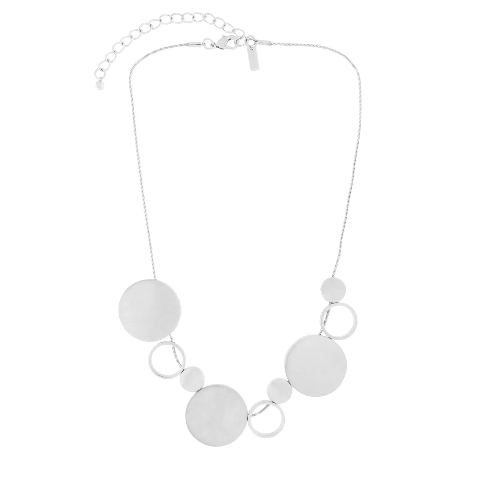 Tara Short Dot Necklace Silver Plating