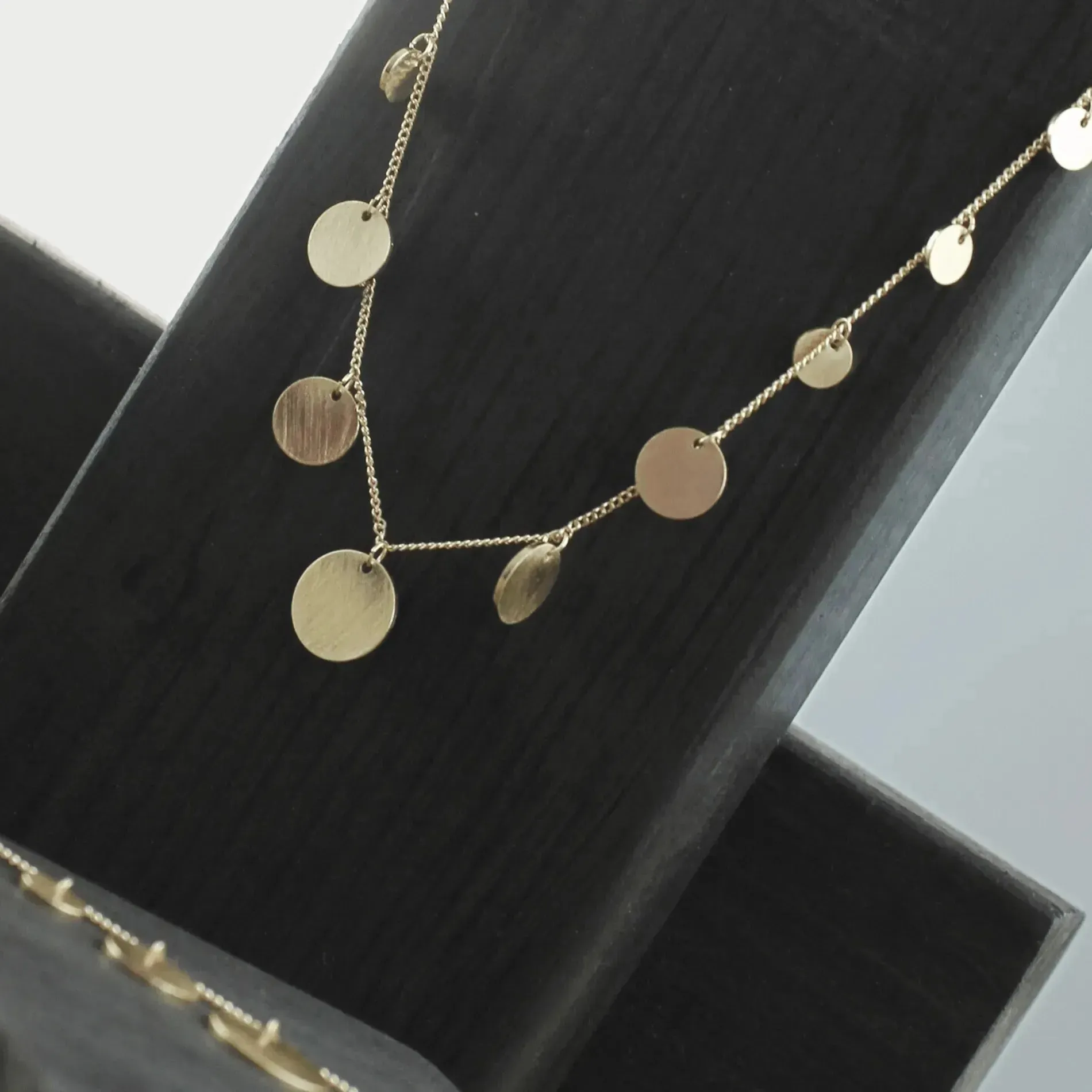 Theia Short Multi Dot Necklace Gold Plating